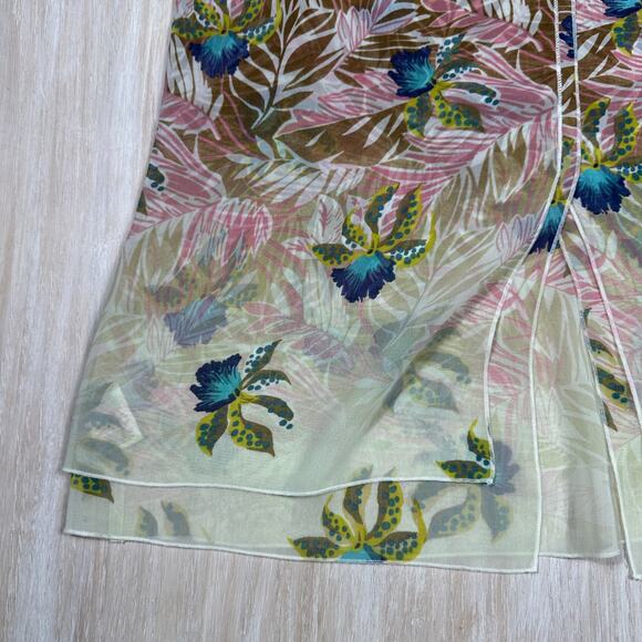 Cabi Sleeveless Tropical Print Parlor Resortwear Vacation Coastal Casual Top XL - Picture 16 of 16